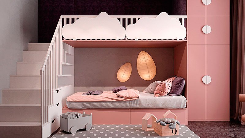 Projeto de móveis planejados para um dormitório aconchegante e elegante